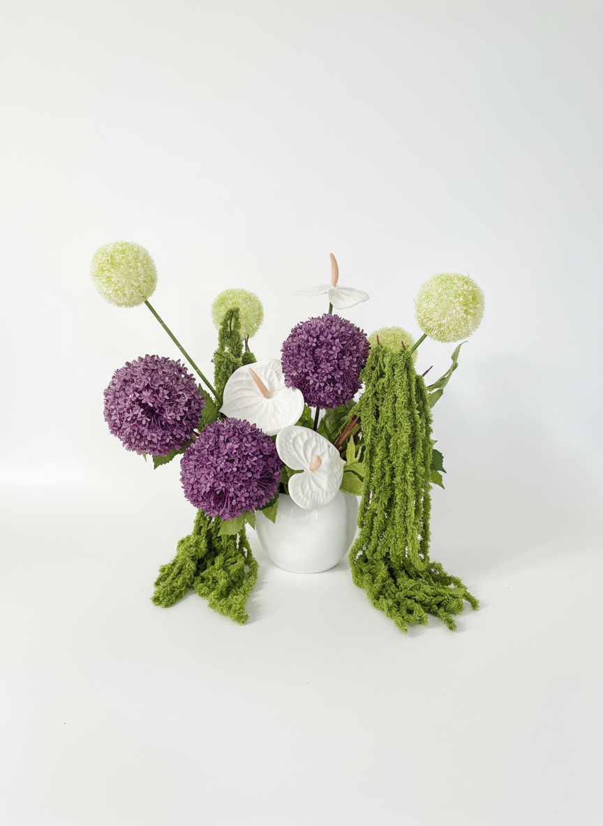 Purple Flowers Centrepieces