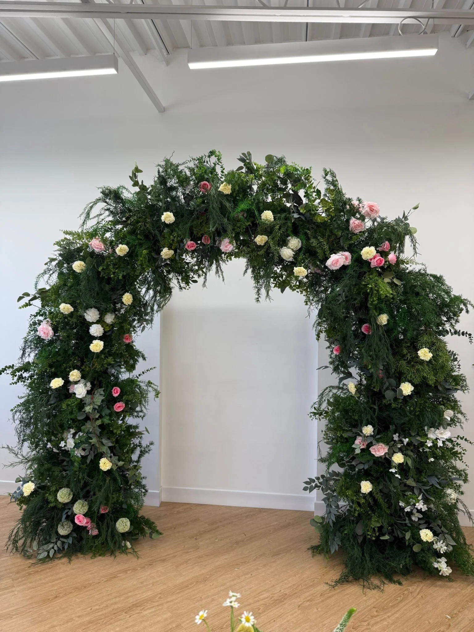 8ft by 8ft faux woodlands-themed ceremony arch